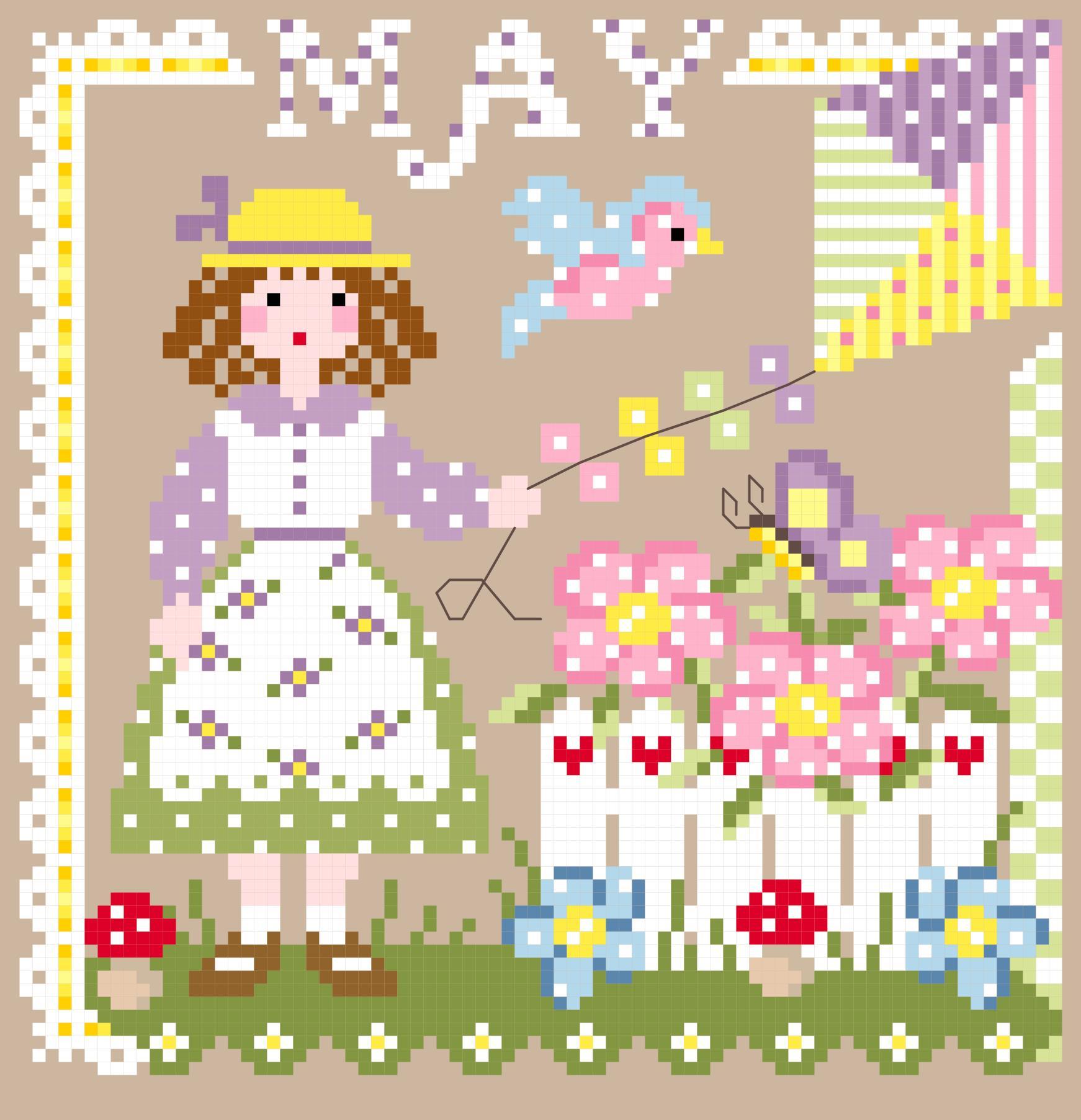 Miss May - Cross Stitch Pattern