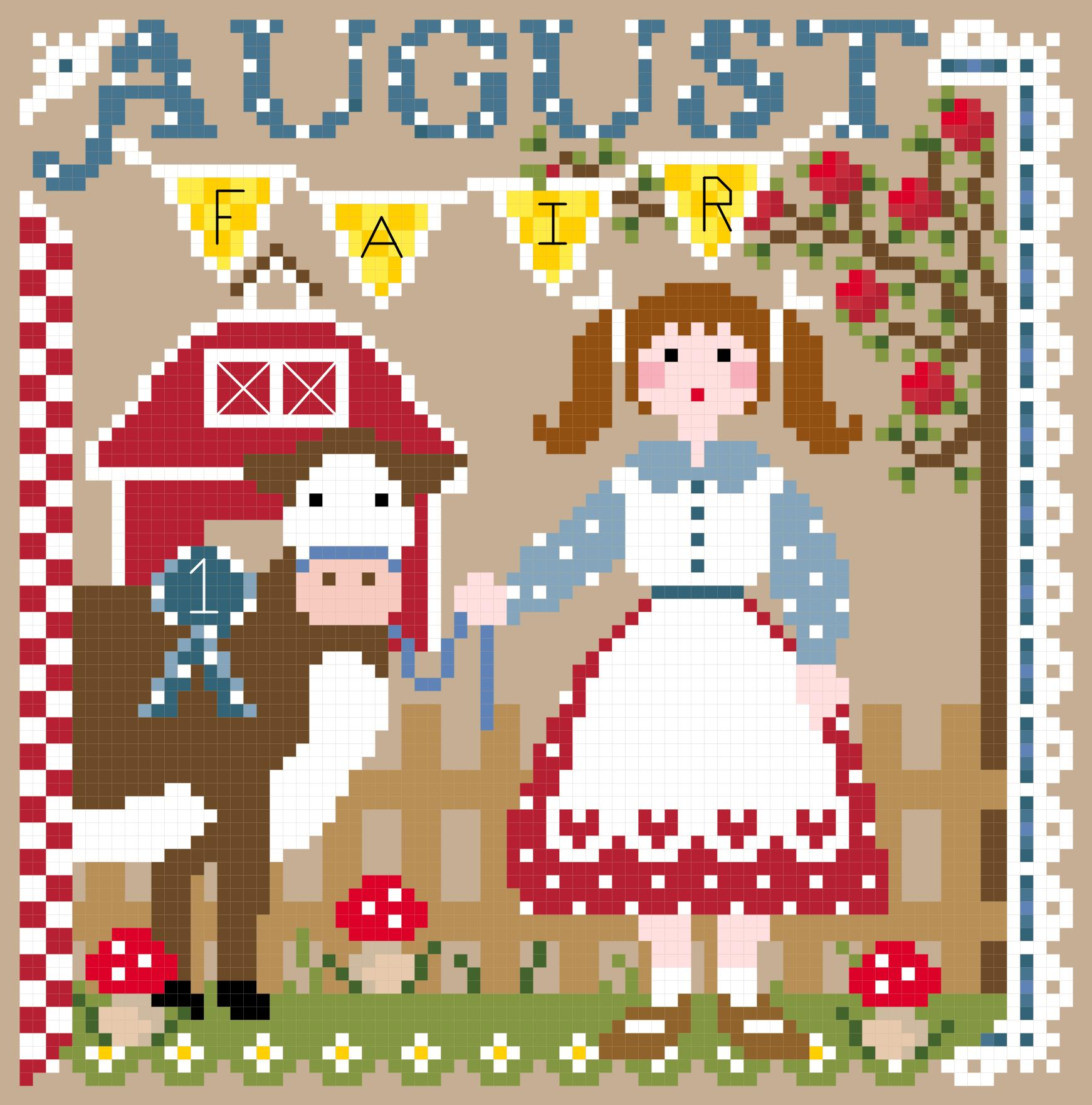 Miss August - Cross Stitch Pattern