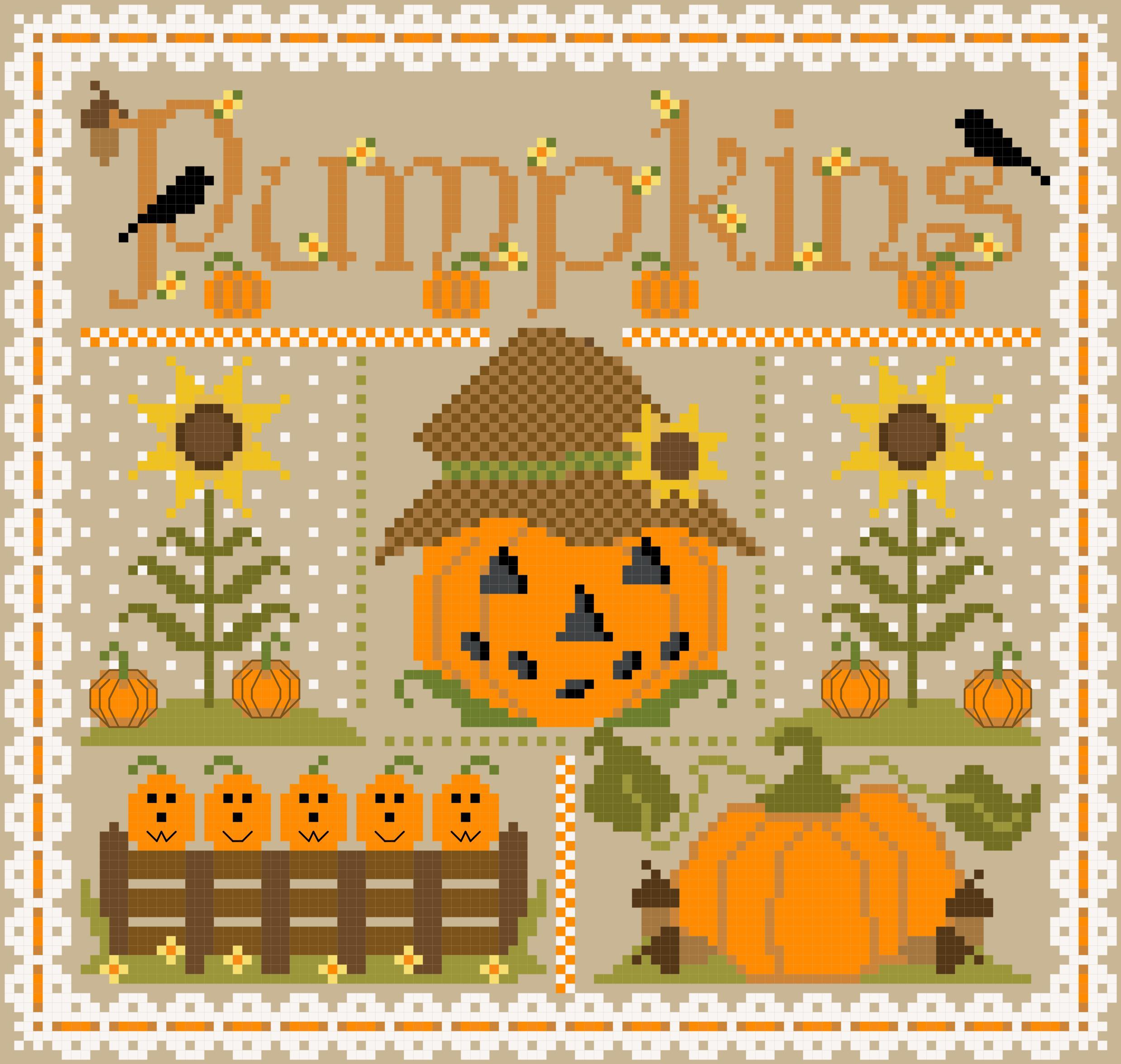 Pumpkin Sampler - Cross Stitch Pattern