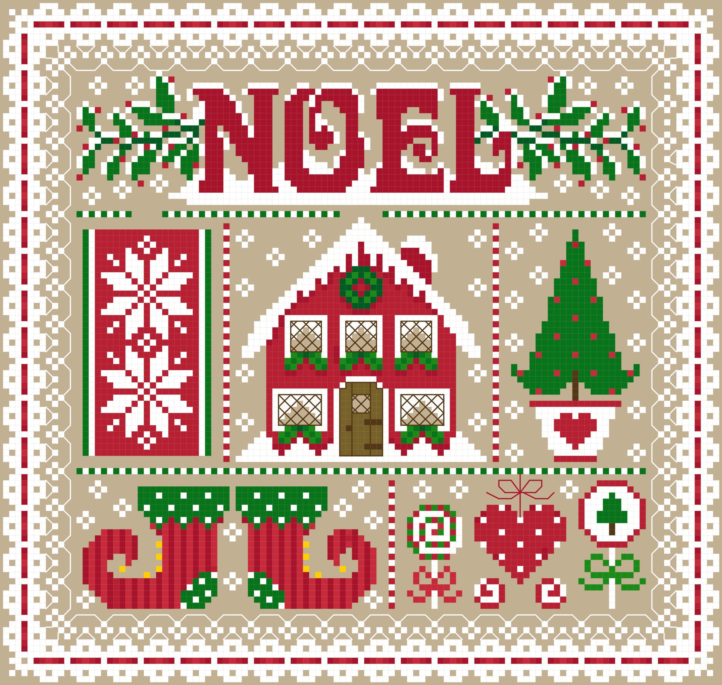 Noel Christmas Sampler - Cross Stitch Pattern