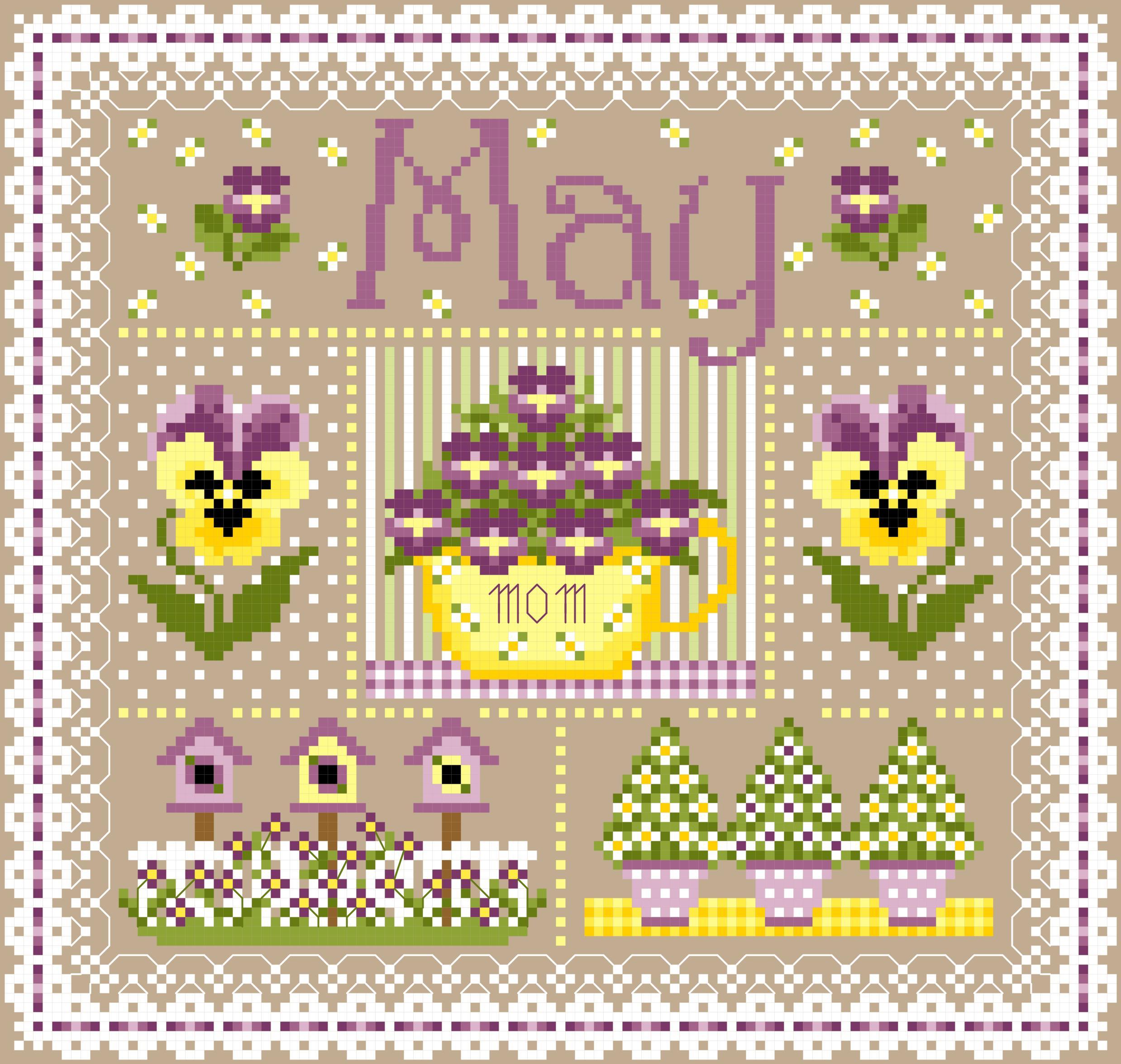 May Sampler - Cross Stitch Pattern