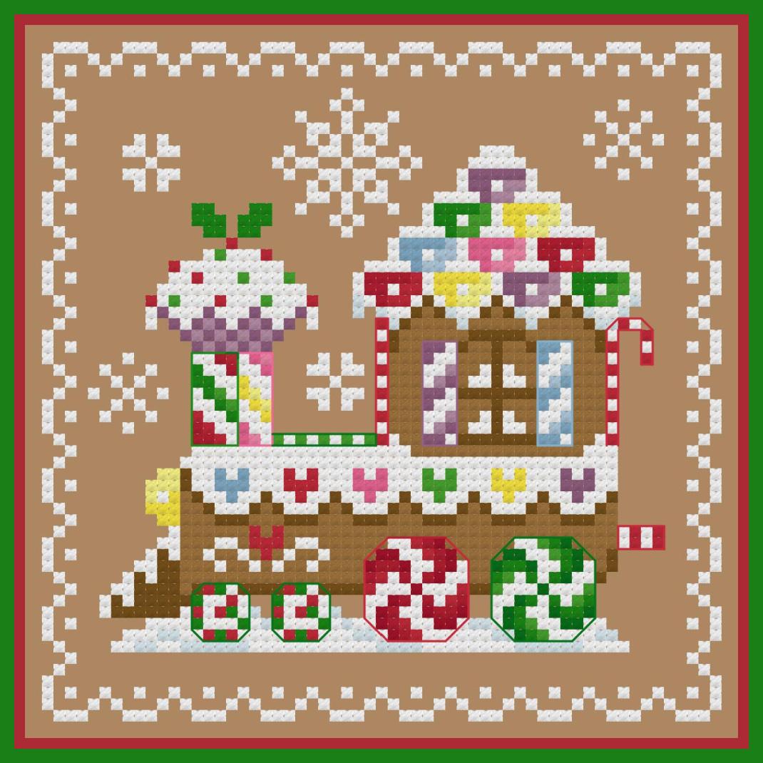 Gingerbread Christmas 1 - Cross Stitch Pattern
