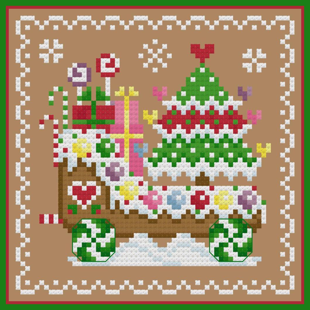 Gingerbread Christmas 3 - Cross Stitch Pattern