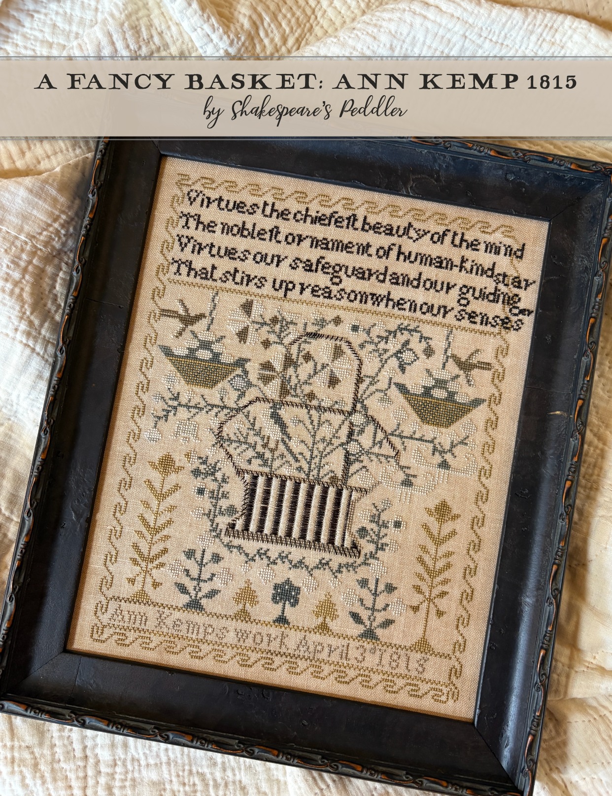 A Fancy Basket: Ann Kemp 1815 - Cross Stitch Pattern