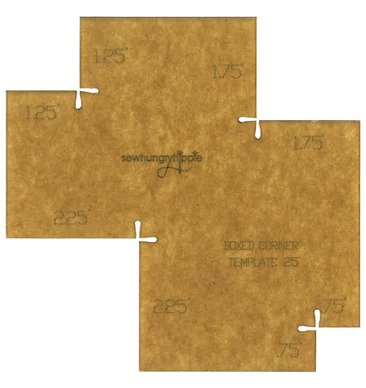 Box My Corners Quilt Templates .25"