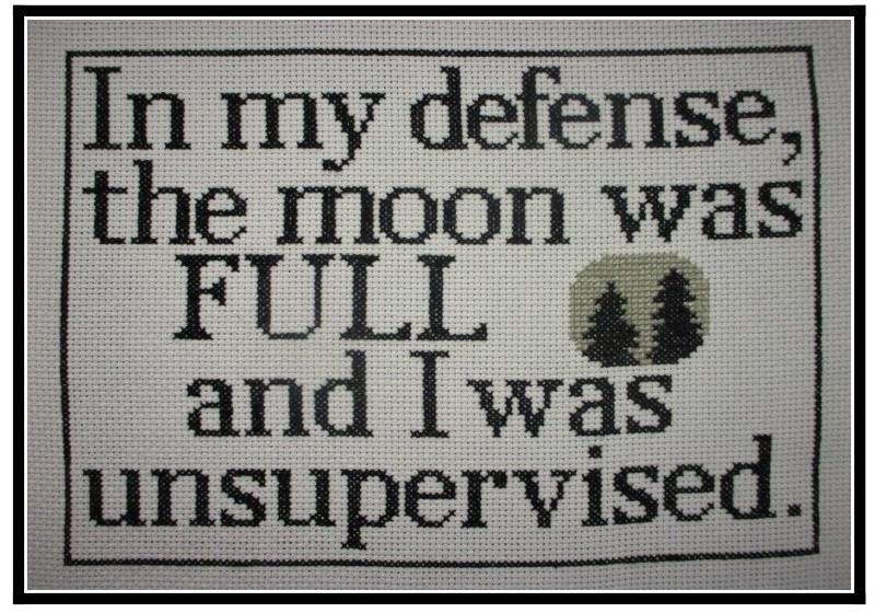 The Moon Was Full - Halloween Cross Stitch Pattern