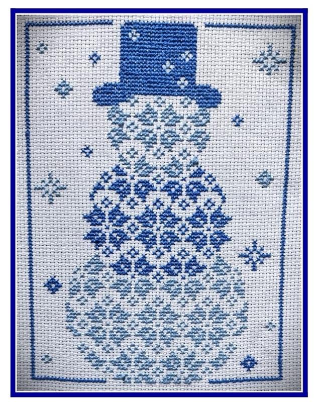 Quaker Winter Snowman - Christmas Cross Stitch Pattern