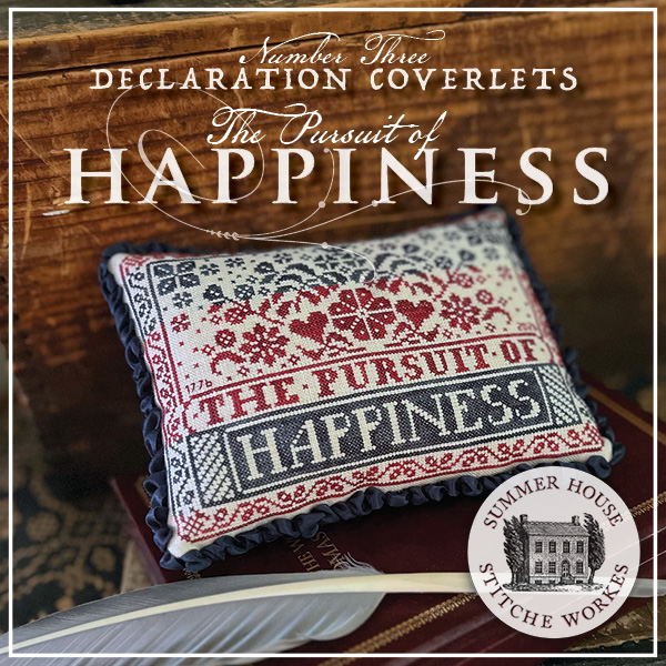 Declaration Coverlets: Happiness - Patriotic Pattern, zoomed in. Select this picture to zoom back out.