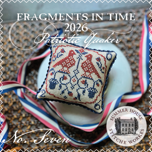 Fragments in Time 2026 #7 - Patriotic Cross Stitch Pattern, zoomed in. Select this picture to zoom back out.
