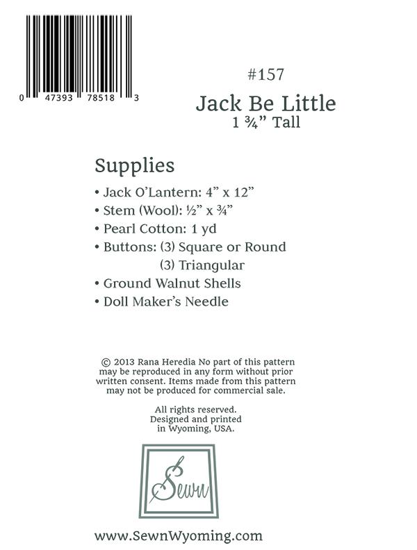 Jack Be Little - Sewing Pattern
