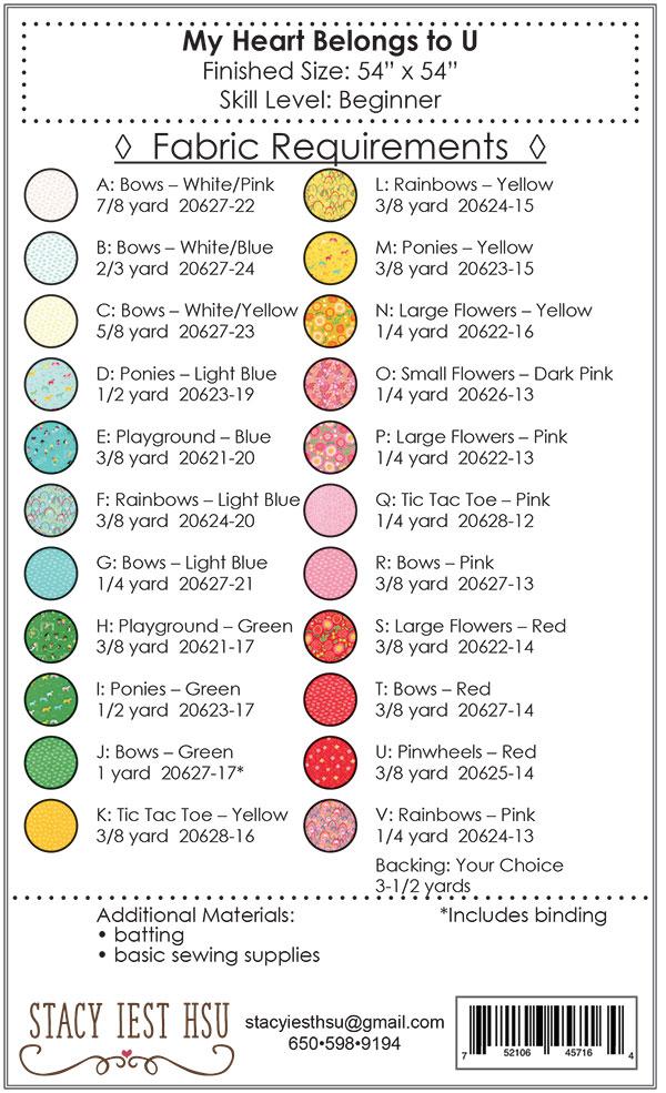 My Heart Belongs To U - Quilt Pattern