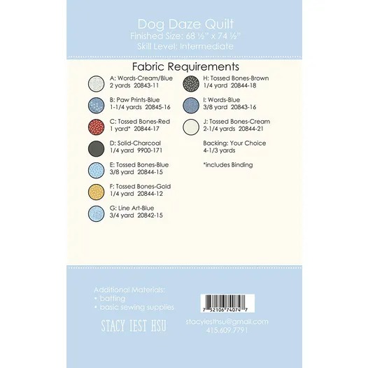 Dog Daze - Quilt Pattern