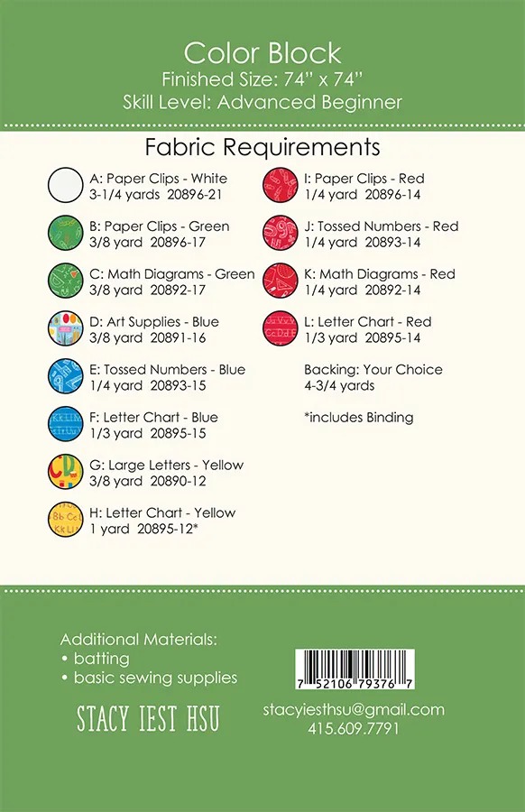 Color Block - Quilt Pattern