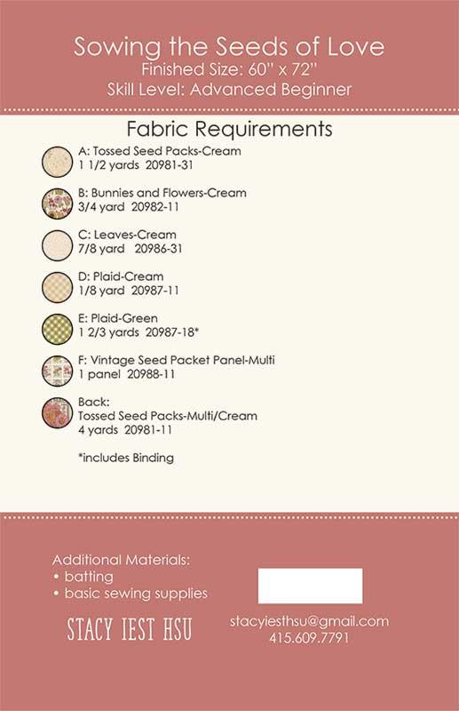 Sowing The Seeds of Love - Quilt Pattern