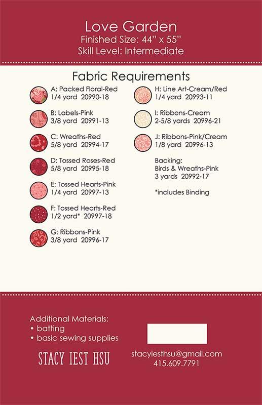 Love Garden - Valentines Quilt Pattern