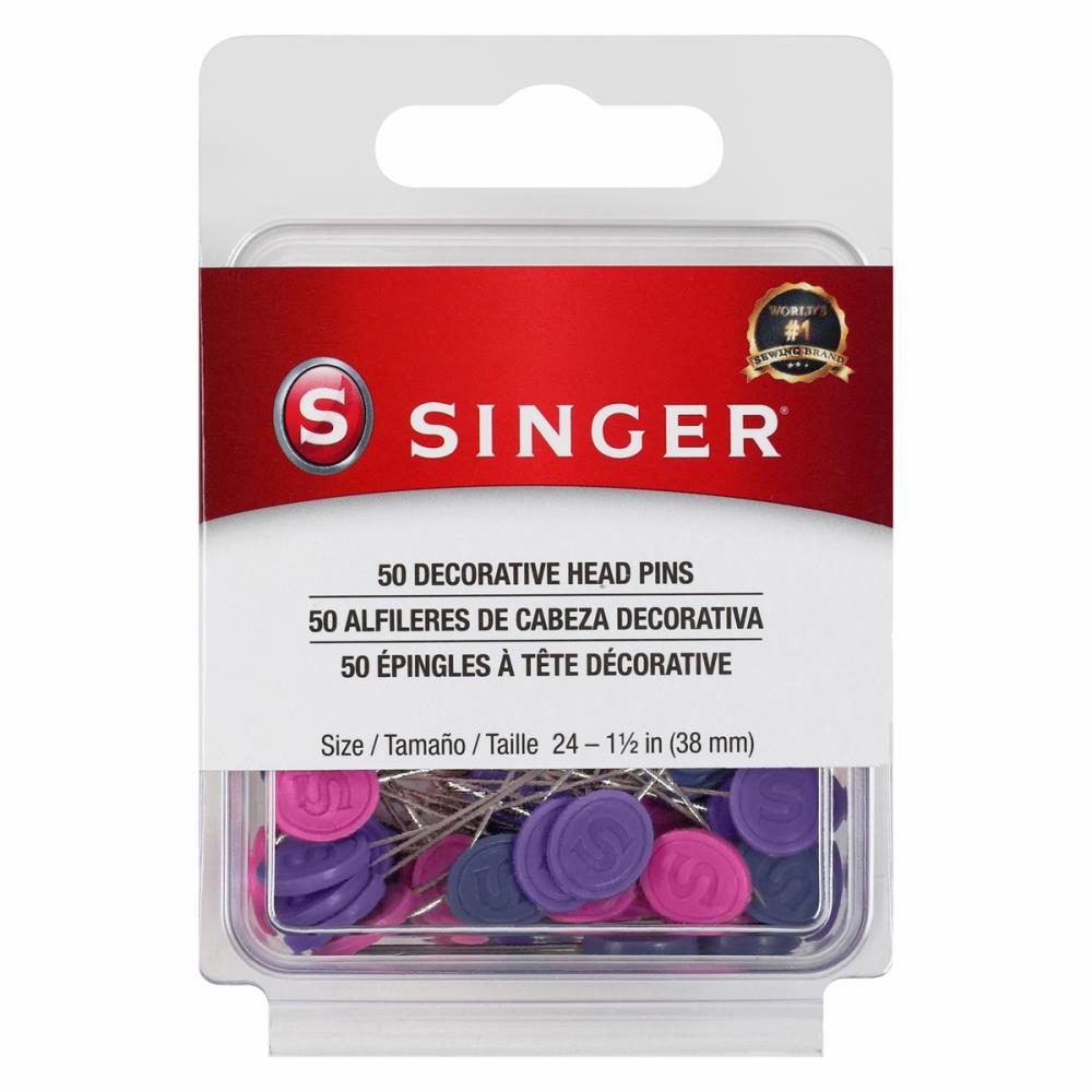 Decorative Head Straight Pins - 50/Pkg 