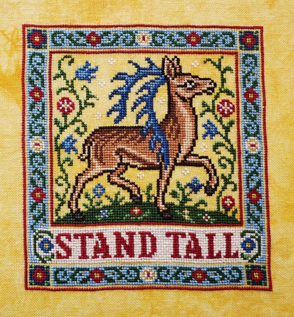 Stand Tall - Cross Stitch Pattern, zoomed in. Select this picture to zoom back out.