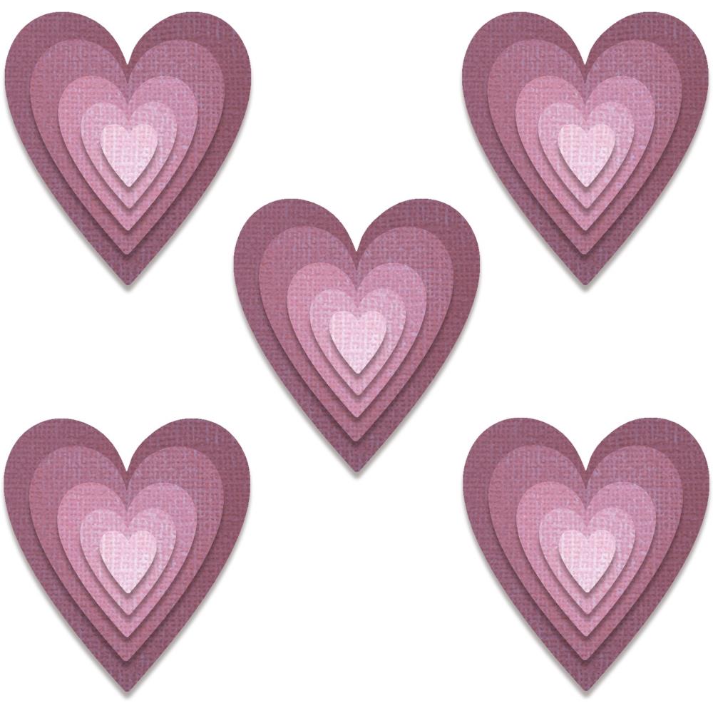 Stacked Tiles Hearts - Craft Die Set
