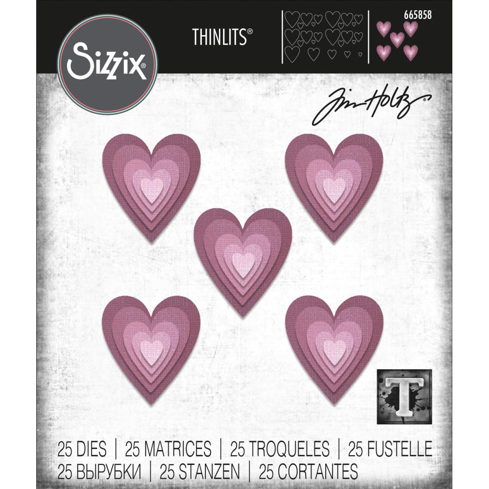 Stacked Tiles Hearts - Craft Die Set