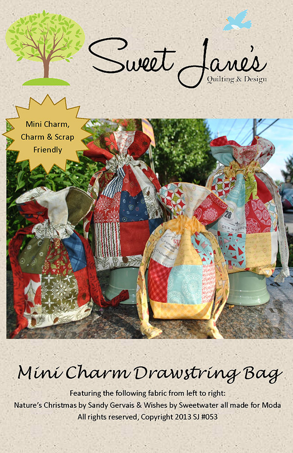 Mini Charm Drawstring Bag - Sewing Pattern