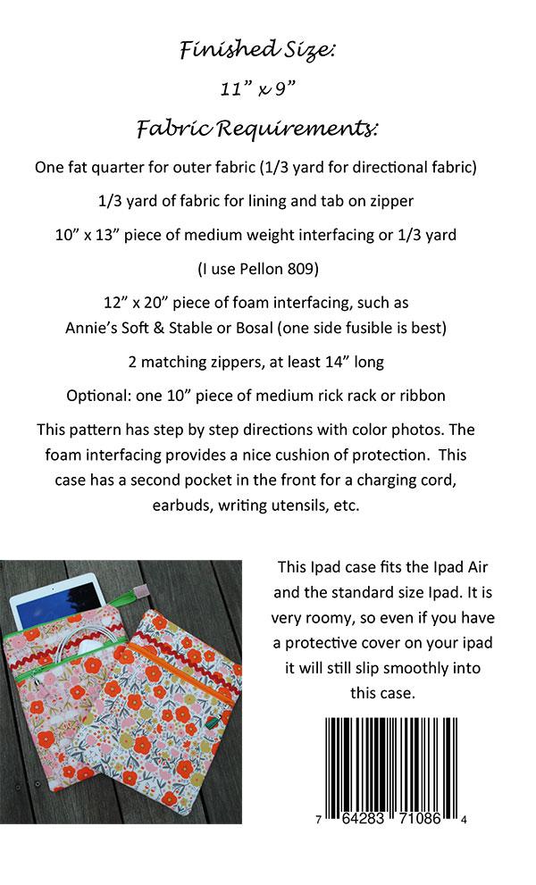 Ipad Zipper Pouch - Sewing Pattern
