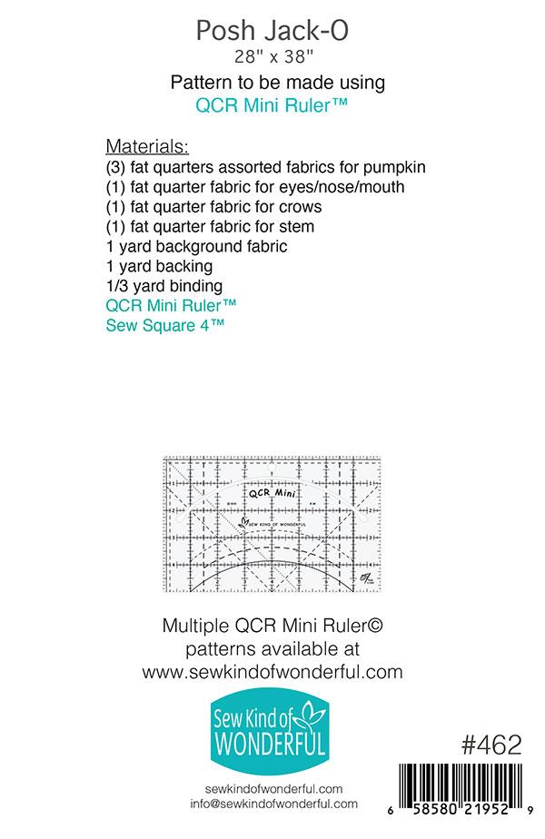 Posh Jack-O - Quilt Pattern