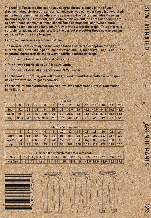 Arenite Pants - Sewing Pattern