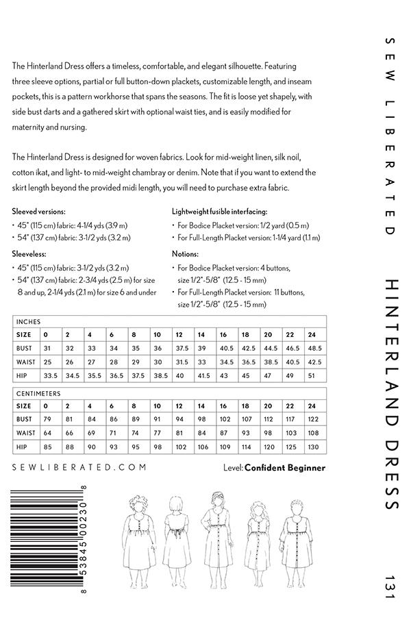Hinterland Dress - Sewing Pattern