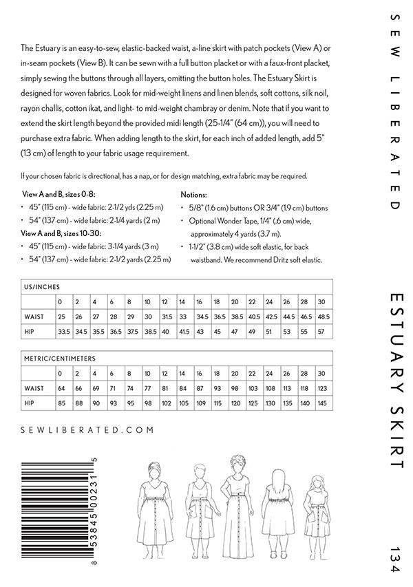 Estuary Skirt - Sewing Pattern