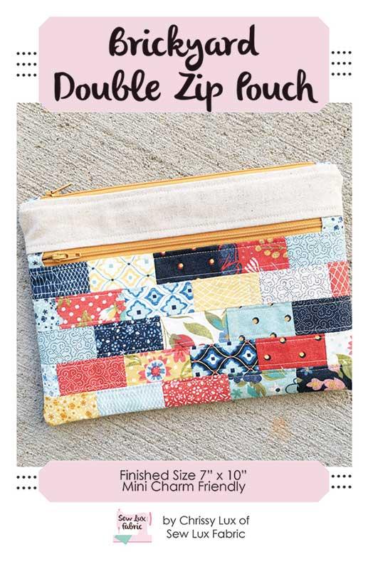 Brickyard Double Zip Pouch - Sewing Pattern