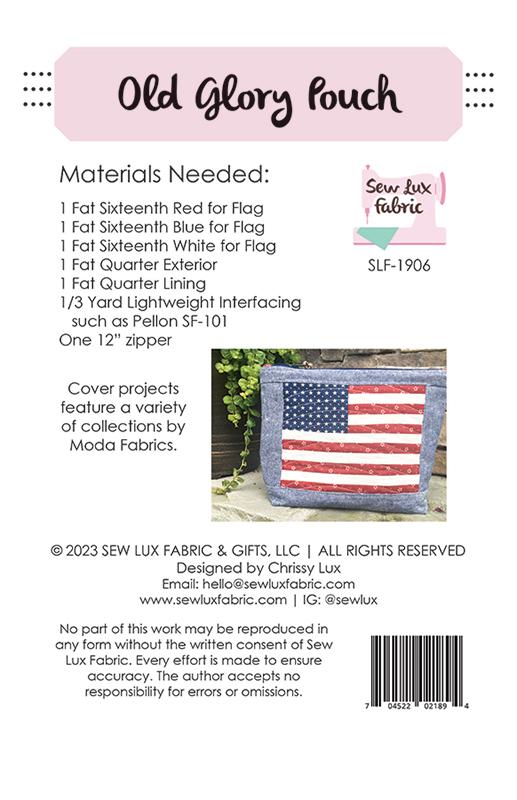 Old Glory Pouch - Sewing Pattern