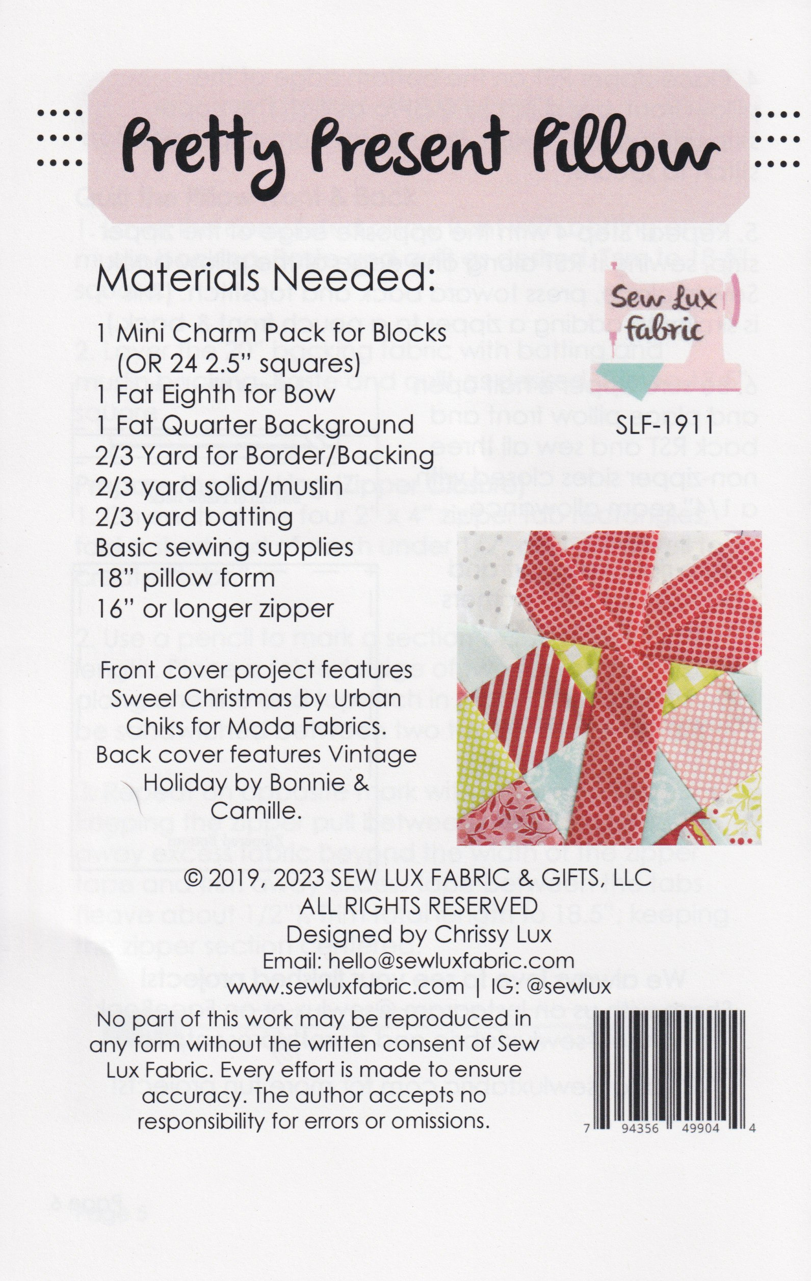 Pretty Present Pillow - Quilt Pattern