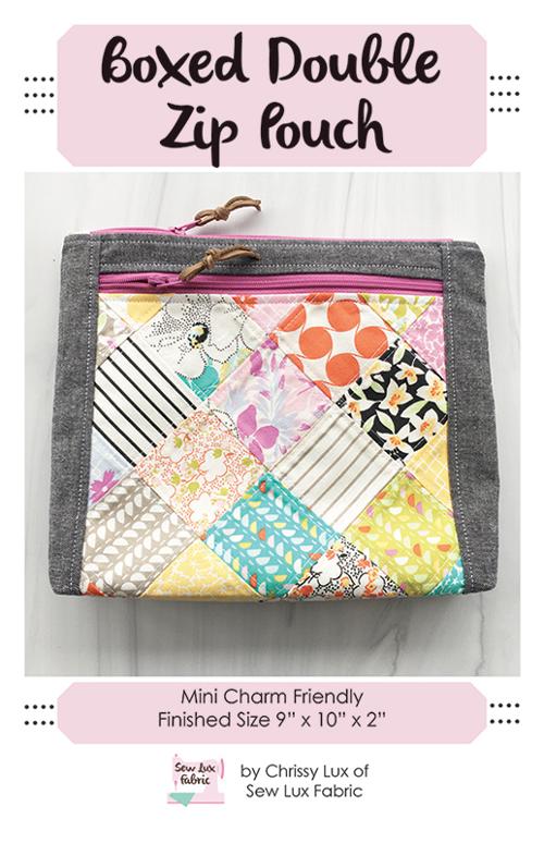 Boxed Double Zip Pouch - Sewing Pattern