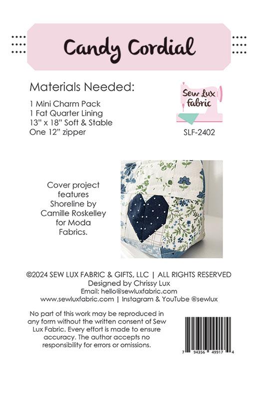 Candy Cordial Pouch - Sewing Pattern