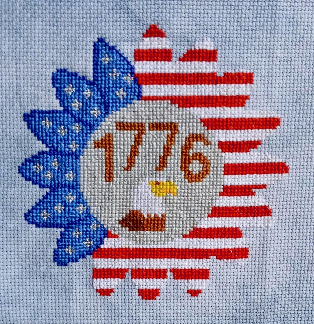 Sunflower 1776 - Patriotic Cross Stitch Pattern