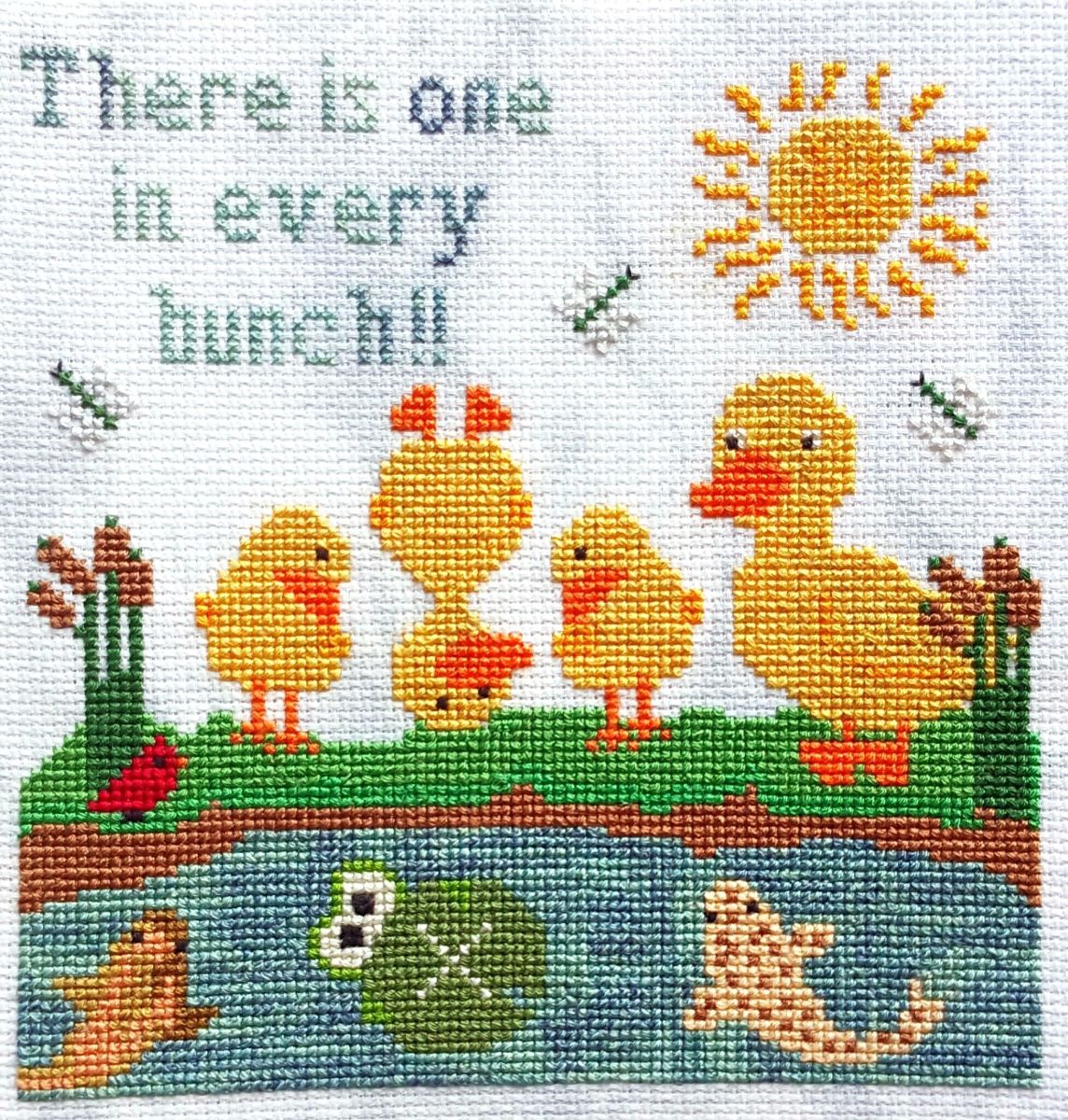 One in Every Bunch - Cross Stitch Pattern, zoomed in. Select this picture to zoom back out.