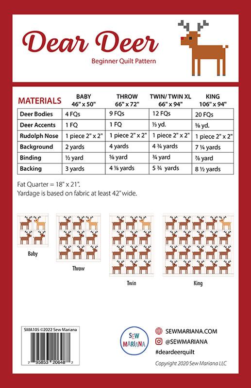 Dear Deer - Quilt Pattern