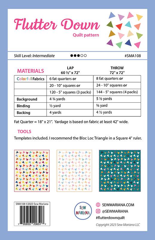 Flutter Down - Quilt Pattern