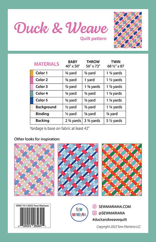 Duck and Weave - Quilt Pattern