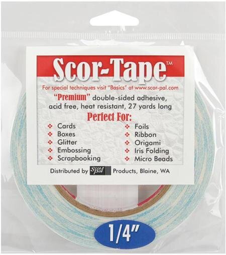 Scor-Tape 1/4" wide, double sided adhesive