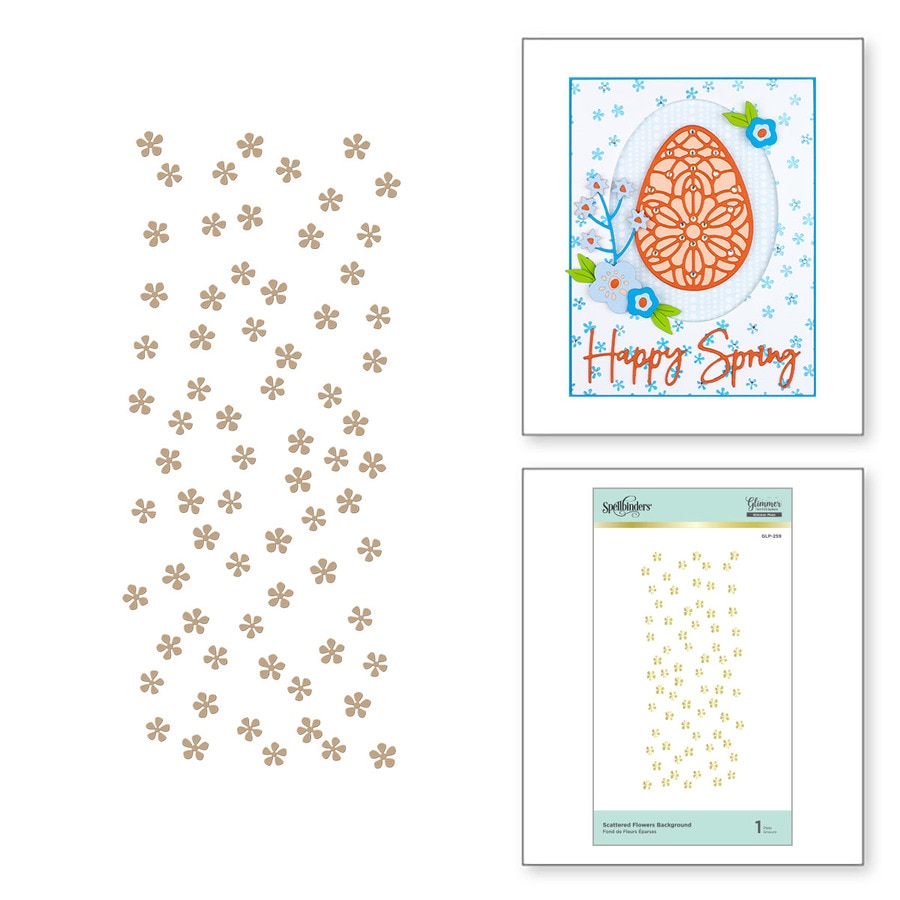 Scattered Flowers Background - Glimmer Hot Foil Plate