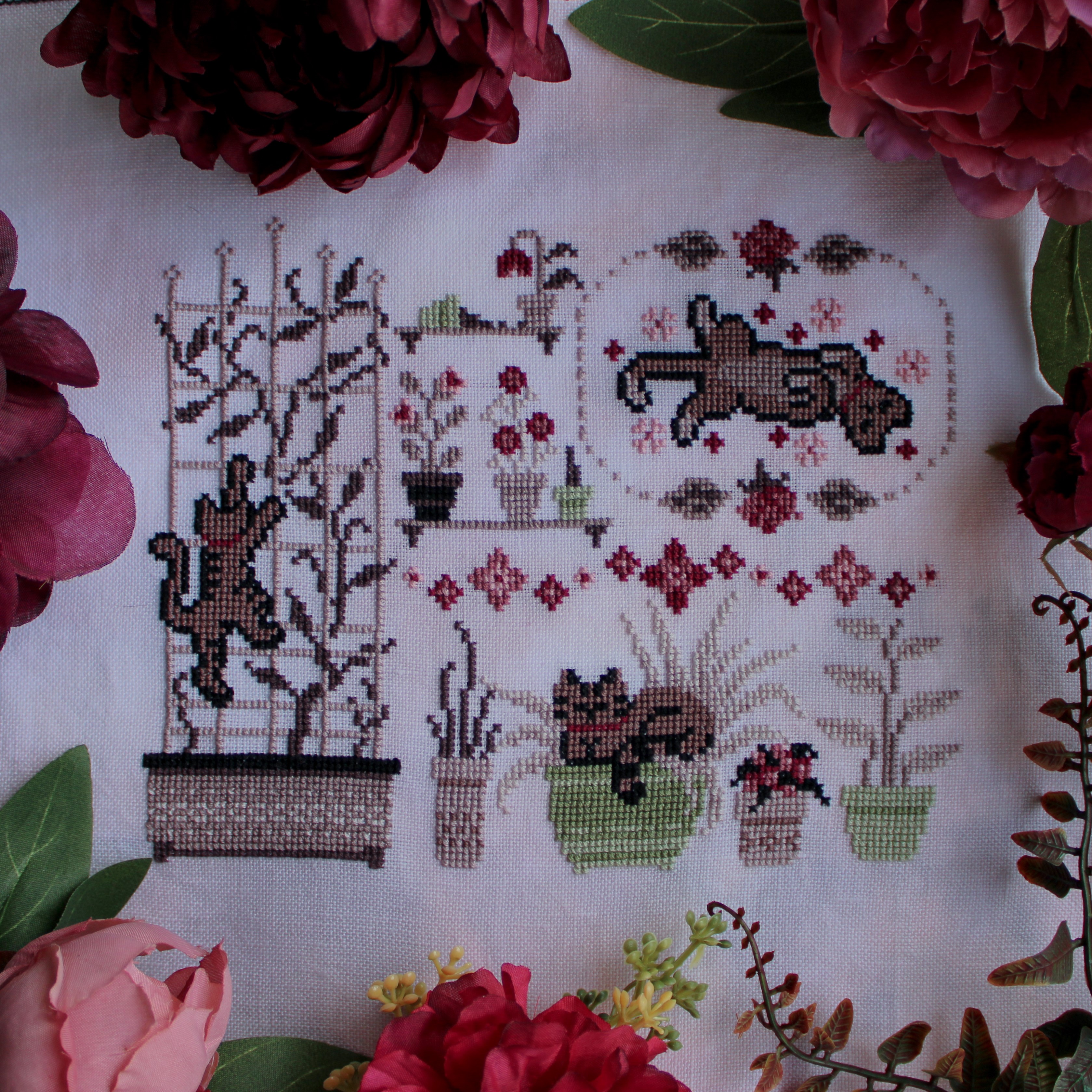 Mischief in the Garden - Cross Stitch Pattern