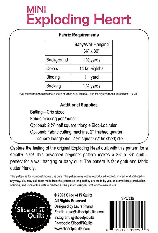 Mini Exploding Heart - Quilt Pattern