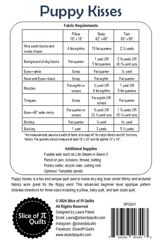 Puppy Kisses - Quilt Pattern