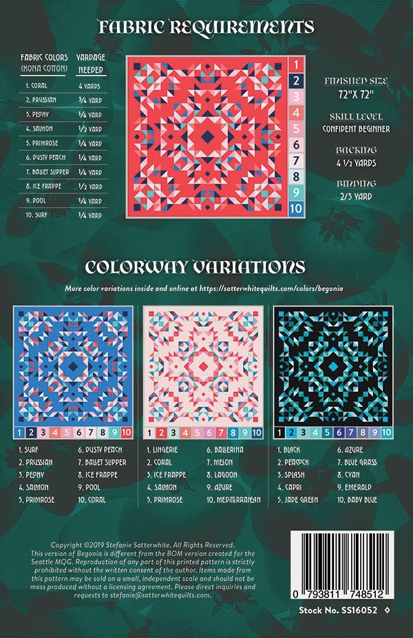 Begonia - Quilt Pattern