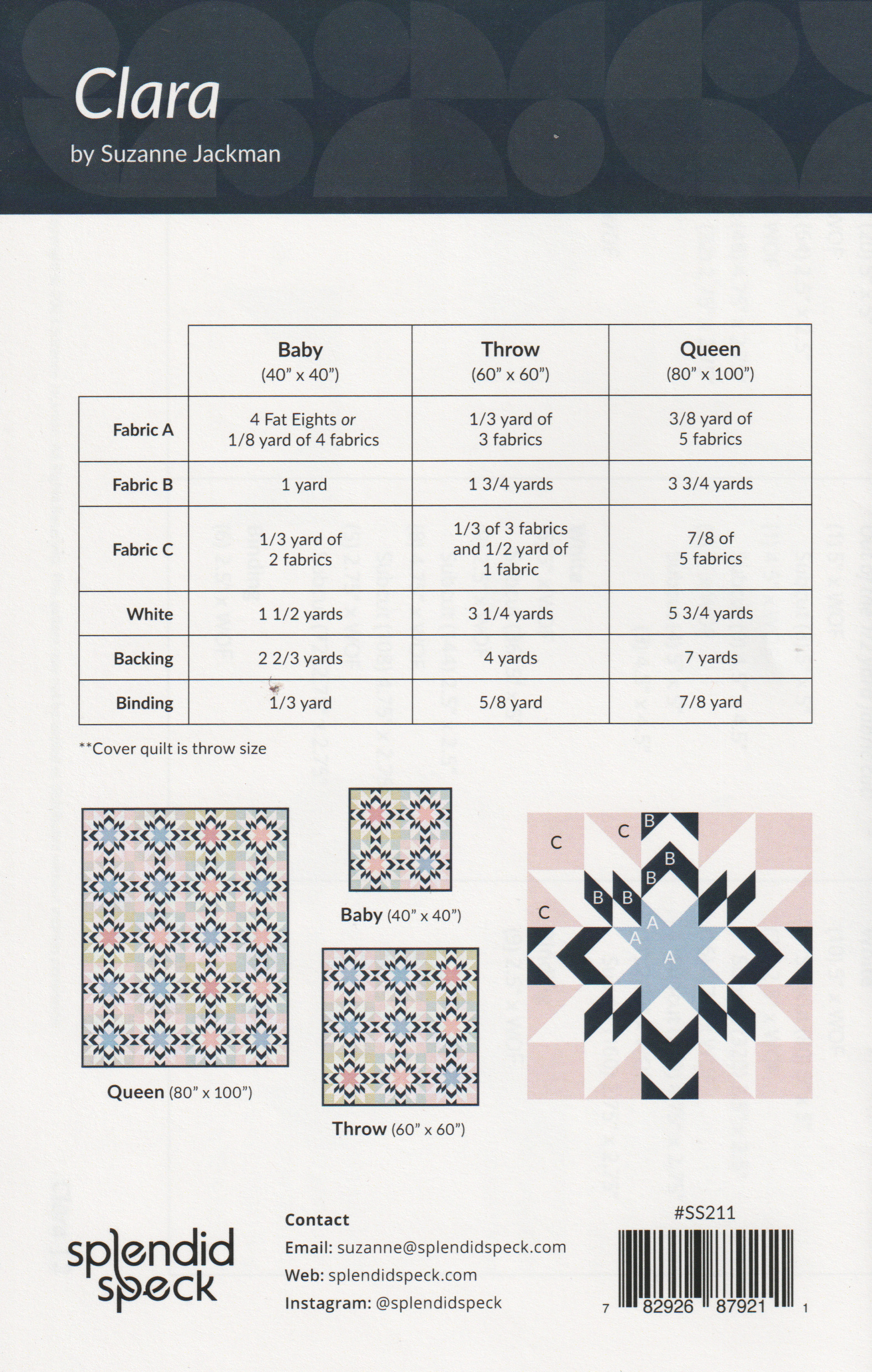 Clara - Quilt Pattern