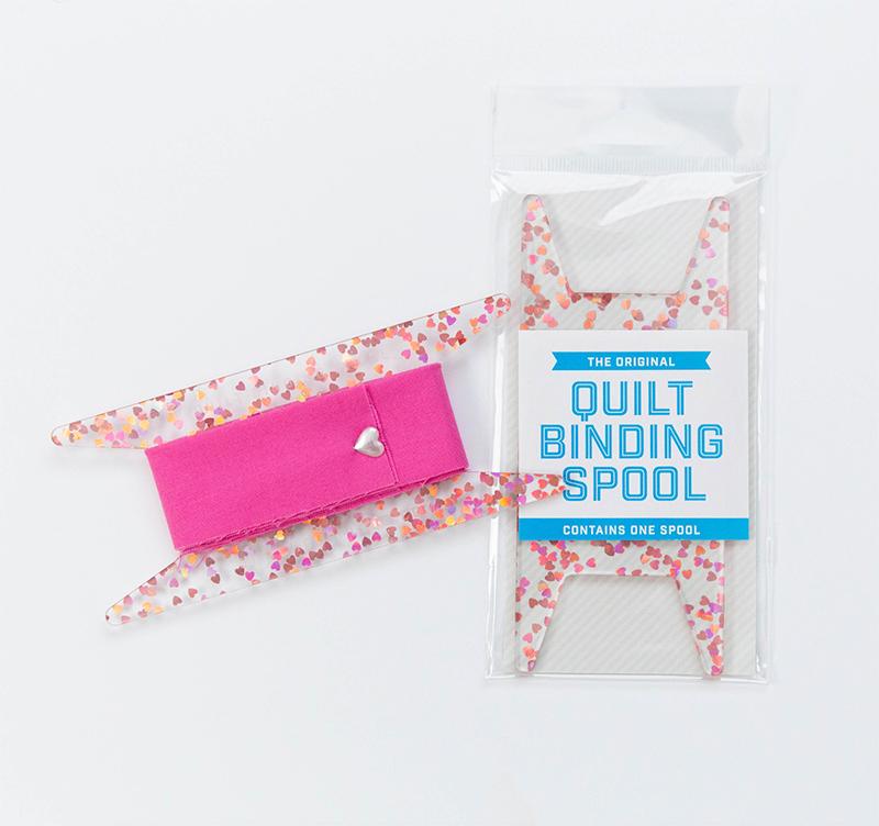 Glitter Bias Tape Quilt Binding Spool - Glitter Heart