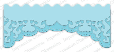 Heart Scroll Valance and Scallop Border - Craft Die