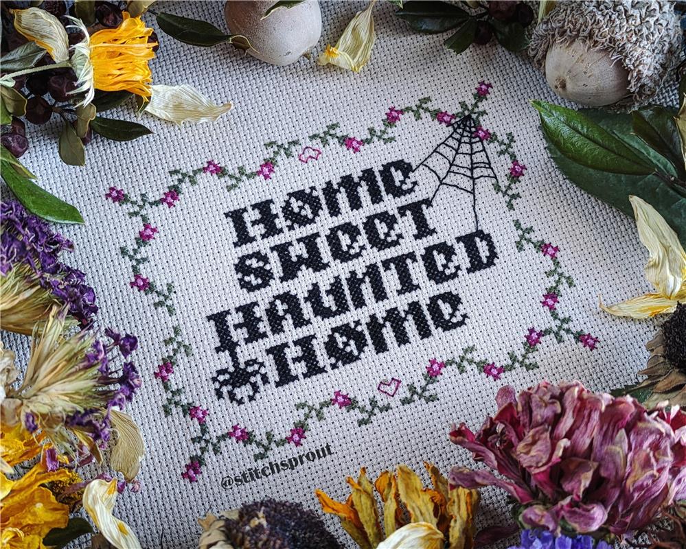 Home Sweet Haunted Home - Halloween Cross Stitch Pattern