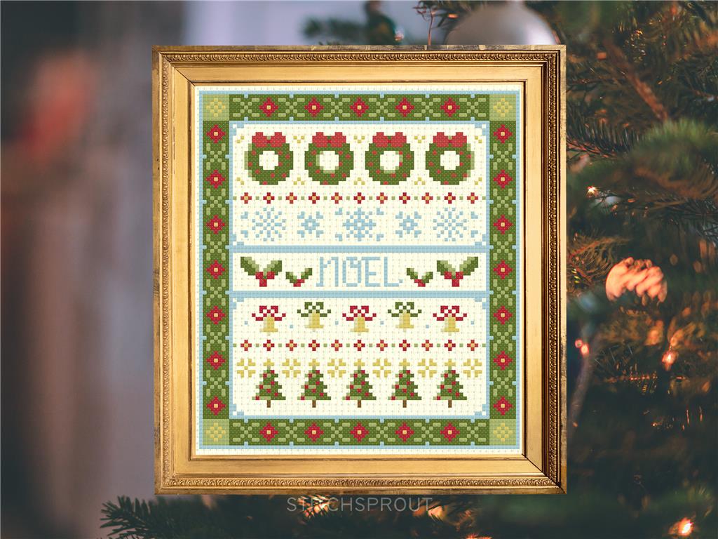 Noel Christmas Sampler - Cross Stitch Pattern
